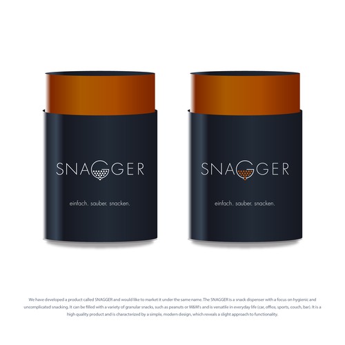 Snagger - sauberes logo für eine saubere snacklösung, Wettbewerb in der  Kategorie Logo