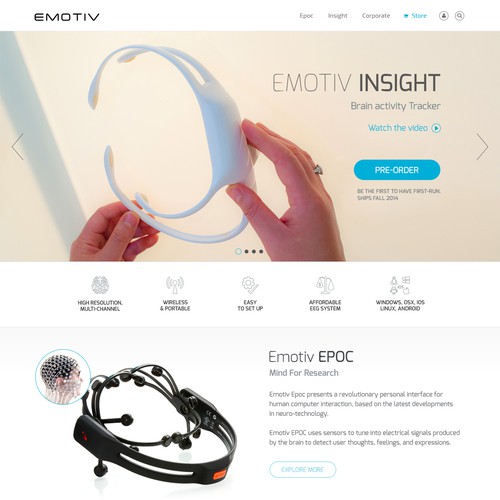 Redesign website for International Award Winning EEG system Design by Zallhady