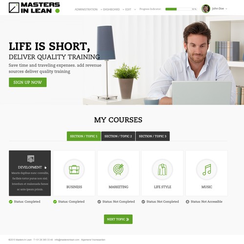 Website Design for Lean Trainers’ Online Training Platform デザイン by OMGuys™