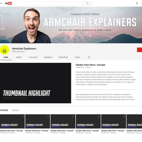 Design a fun Youtube Banner for a learning & filmmaking channel Réalisé par Point Blank