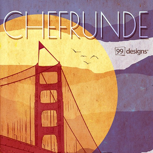 Design a retro "tour" poster for a special event at 99designs! Design por Artrocity