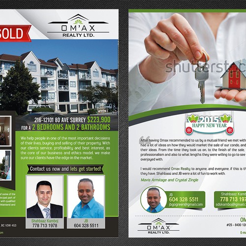 Create a Just Sold Flyer that will bring us lots of new Clients & Sales!!! Design by MAXX CREATIVE