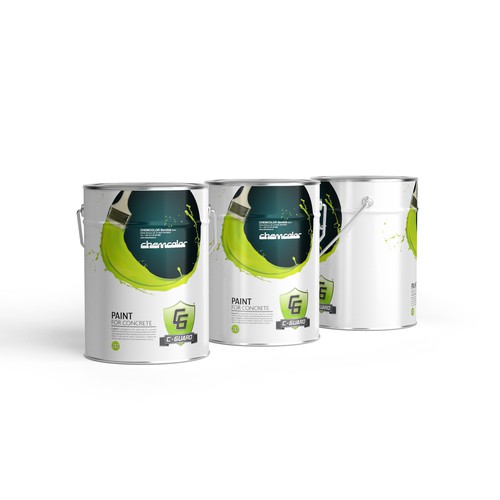 Create a design for industrial packaging - cans for paint whole set of ...