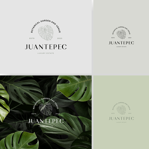 Botanical garden & Venue Logo creation (we would like to use the leaf as a cut out on a steel plaque (with holes in the  Design by oky_wawi