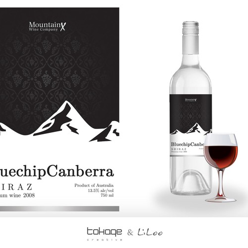 Mountain X Wine Label Design by TokageCreative