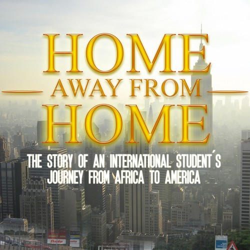 A book cover illustrating the journey of an international student from Africa to America Design by ilyasshoppus