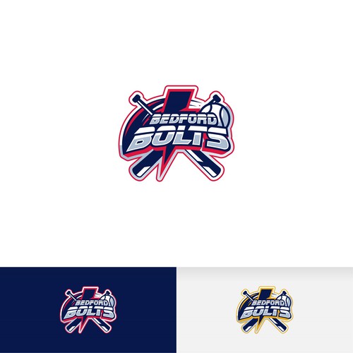 Team logo for the Bedford Bolts girls softball team Design by OpheRocklab