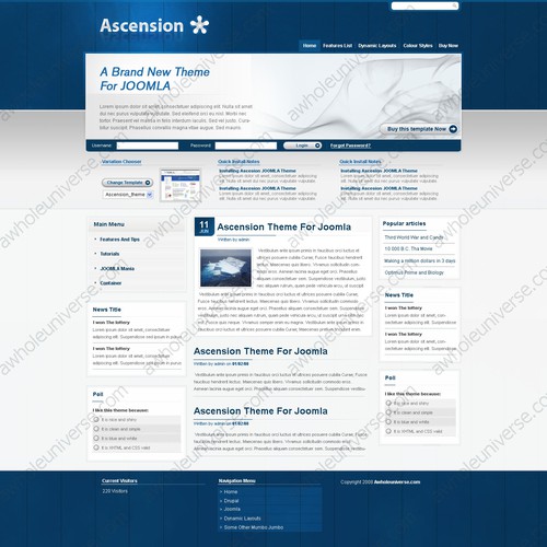 Exciting Design for New Drupal Template store - Win $700 and more work Diseño de awholeuniverse
