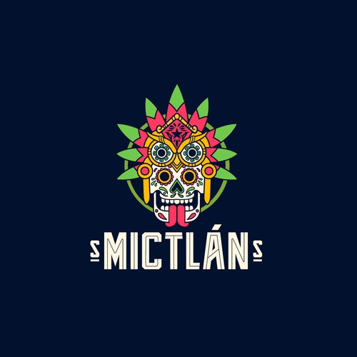 Mexican land of the dead inspired logo for rock recording studio Design by LMS creative labs