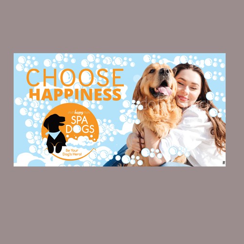 Choose Happiness Banner Design Design by Sketch Media™