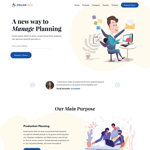 Design our Production Management Saas Website