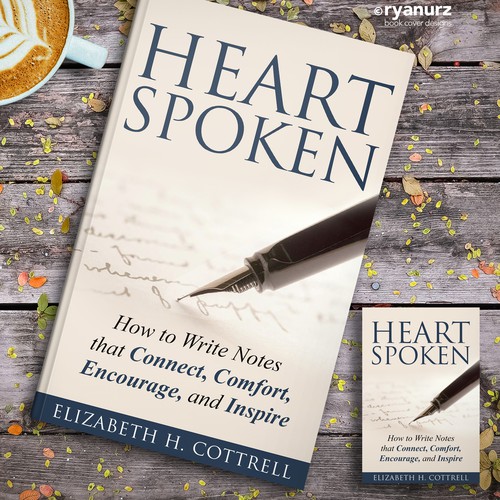 Heartwarming book cover to inspire the writing of heartspoken notes and letters Design by ryanurz