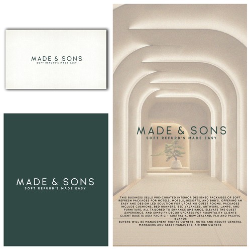 Design di Luxury Meets Ease: Logo & Card Design for Made & Sons di S H A Y