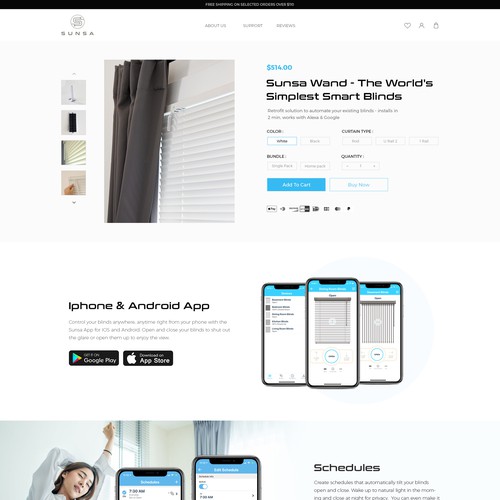 Shopify Design for New Smart Home Product! Design by Abbram