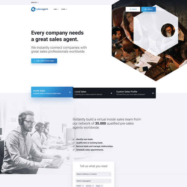 Design by Boban Banović titled "Landing Page Concept"