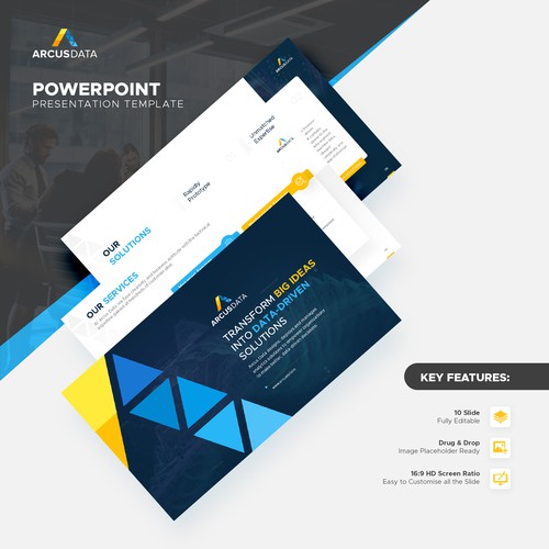Arcus Data Corporate Powerpoint Template Design by Dailygraph⚡️
