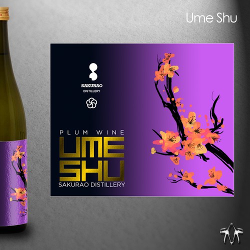 JAPANESE UME SHU Label design for lady 25-30 Design by sadzip