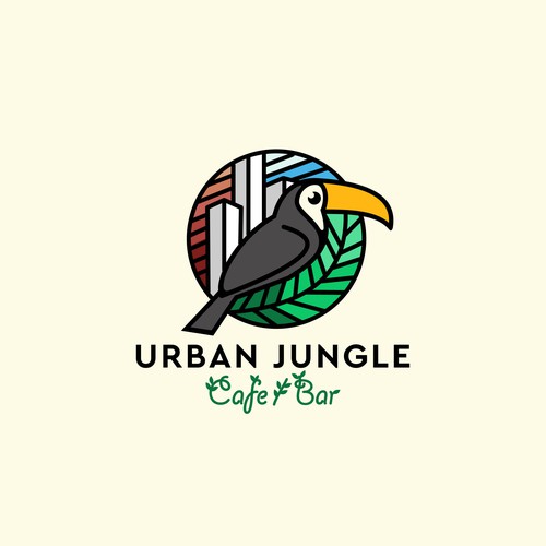 Logo for "Urban Jungle - Bar" - a jungle themed, modern and innovative restaurant Design by Byte&Pixel