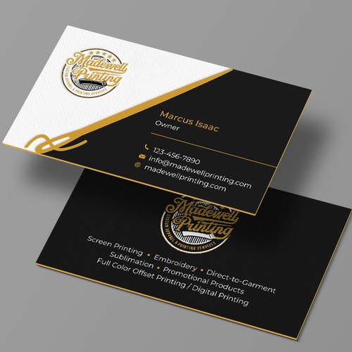 Business Card for a Custom Clothing/Product Business Design by Xclusive16