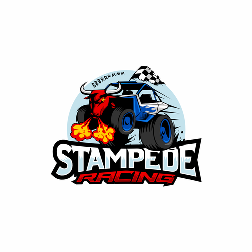 Stampede Racing Logo Design by rifzdesign