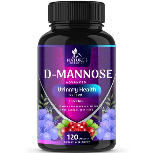 Colorful D-Mannose Design Needed for Nature's Nutrition Design by R O S H I N