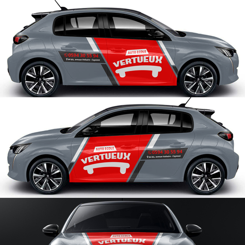 Simple Classy car design for a company that teach people how to drive Design by theANUNGs