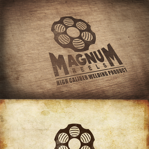 Create a vintage Magnum logo and brand identity for a welding accessories company. Design von zammax