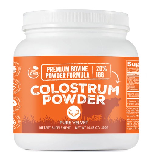 Design di Re-design Supplement Label to capture Amazon shopper attention & boost CTR - Colostrum Powder di intanamir