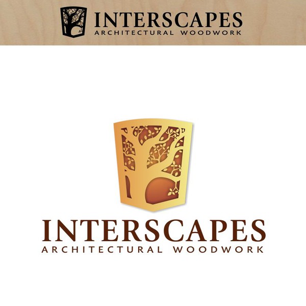 Design by sasaoroz titled "Help Interscapes  architectural woodwork tag line with a new logo"