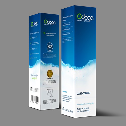 Looking for modern & luxurious redesign of water filter packaging Design by UniqueHub