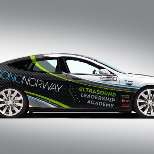 Create an awesome car wrap for Tesla Model S for cutting edge doctors! Design by J.Chaushev