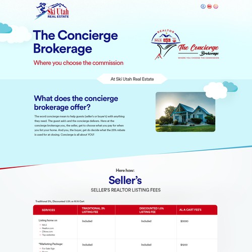 The concierge brokerage website Design réalisé par Timefortheweb