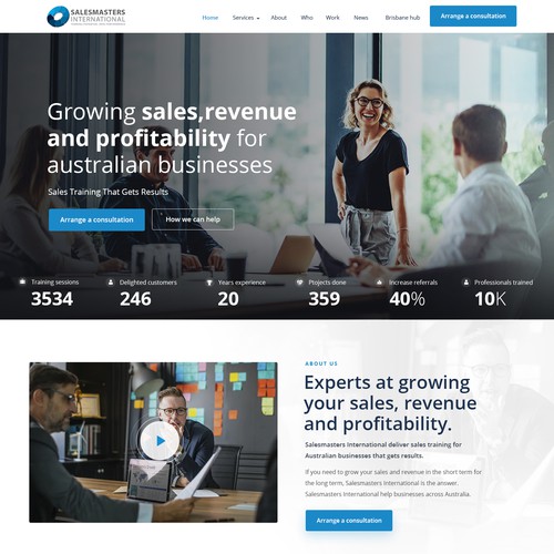 Create an engaging website for a world leading sales consulting company Ontwerp door sandy#ogma