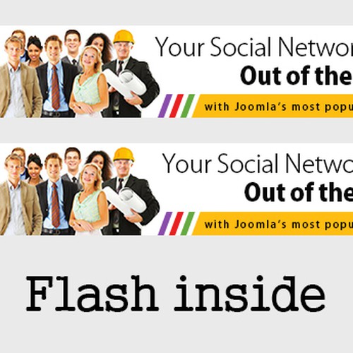 Design by kiebrothers titled "Create the next banner ad for Joomlapolis.com"