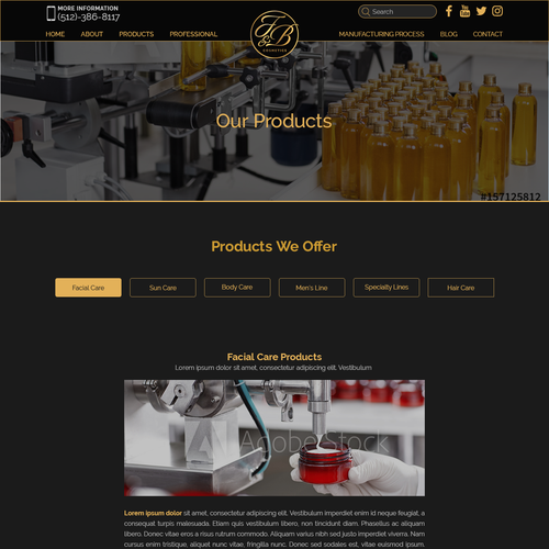 Black & gold themed website design Diseño de Creeative !con