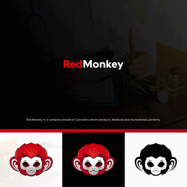 Design by RookieLabs™ titled "Red Monkey"