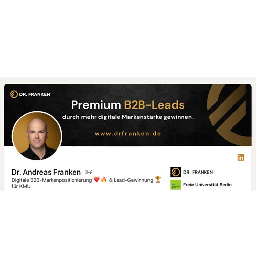 LinkedIn Header Image | B2B digital brand positioning and lead generation consultant Design by Anturium