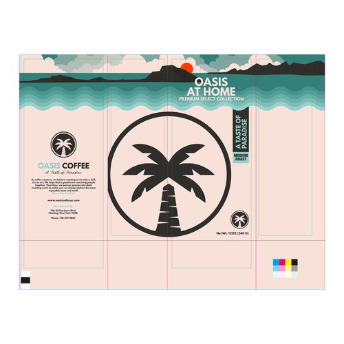 OASIS CAFE COFFEE BEAN PACKAGING DESIGN Design by ghielzact