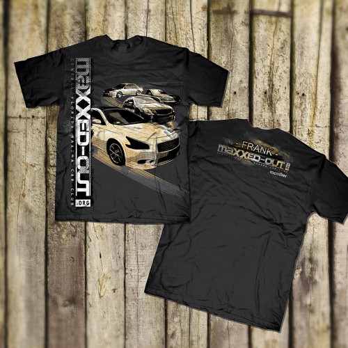 Diseño de T-shirt design for car club (LOGO PROVIDED) de Mothrich