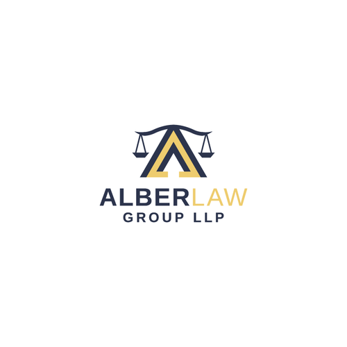 Law office firm logo keep Alber Law separate it looks better Design by Captainzz