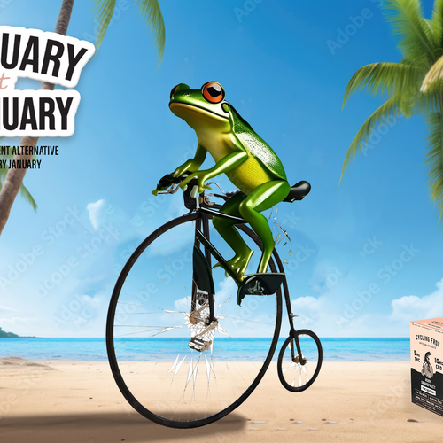 Create a 'Dry January meets High January' poster.  Have Fun, Be Creative, Open to all suggestions. Design by karundesigns