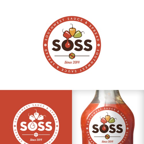 A playful vintage logo for hot sauce Design by trumpdesign