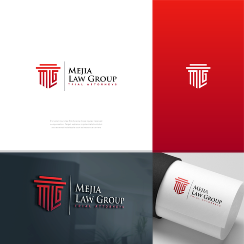 Modern, sleek law firm logo and branding Design by n a r e n d r a