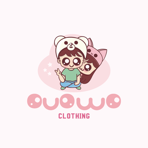 Cute and Fun logo for Kawaii themed clothing store Design by Woow Designs