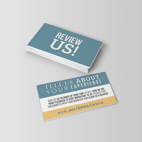 REVIEW ME CARD Business Card Size To Request A Rating
