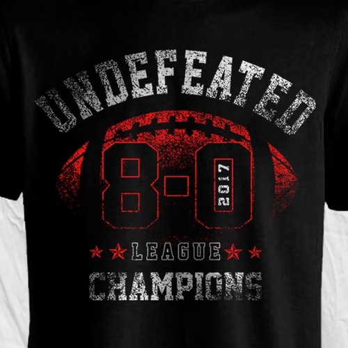 Design a cool t-shirt for a middle school football championship team., T- shirt contest