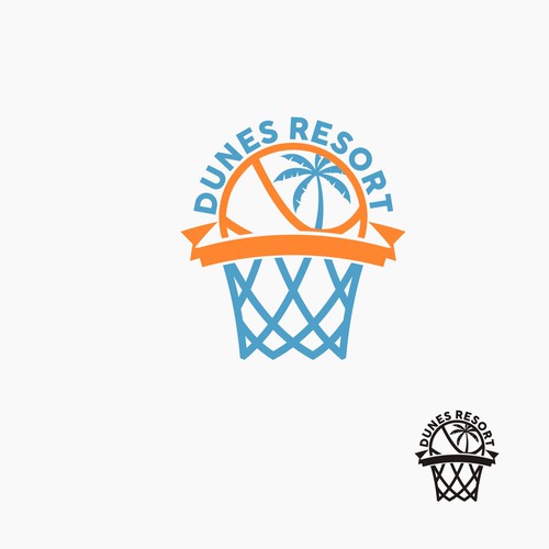 DUNESRESORT Basketball court logo. Design by Dee29ers
