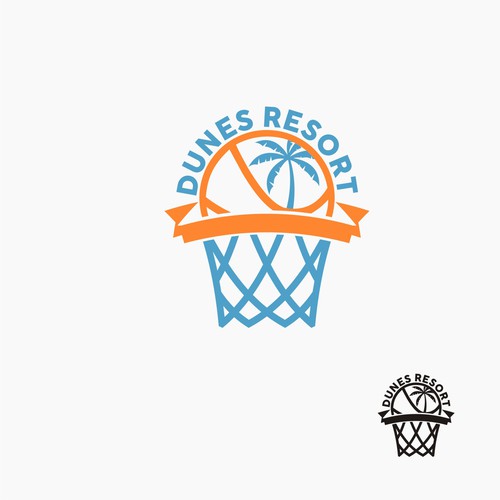 DUNESRESORT Basketball court logo. Diseño de Dee29ers