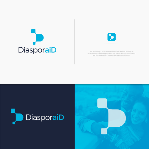 Design a powerful logo for diasporaid, an impact-oriented network/platform for expats Design by JLShuaG