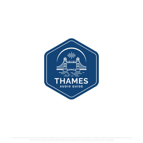 New logo for tourist audio guide of the Thames in London Design by James®